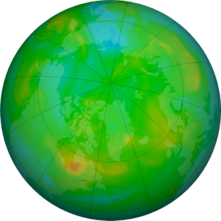 Arctic ozone map for 11 July 2017